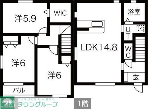 りずむはうす αの物件間取画像